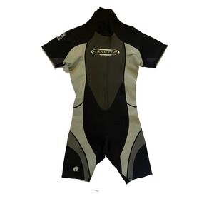 Hang Ten Wetsuit Adult‎ Small Black Gray Neoprene Surfing Wakeboarding Water Ski